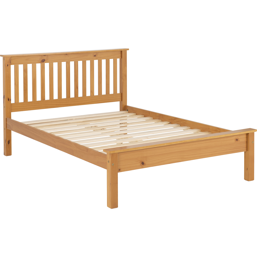 Seconique Monaco Double Antique Pine Low End Bed Image 2