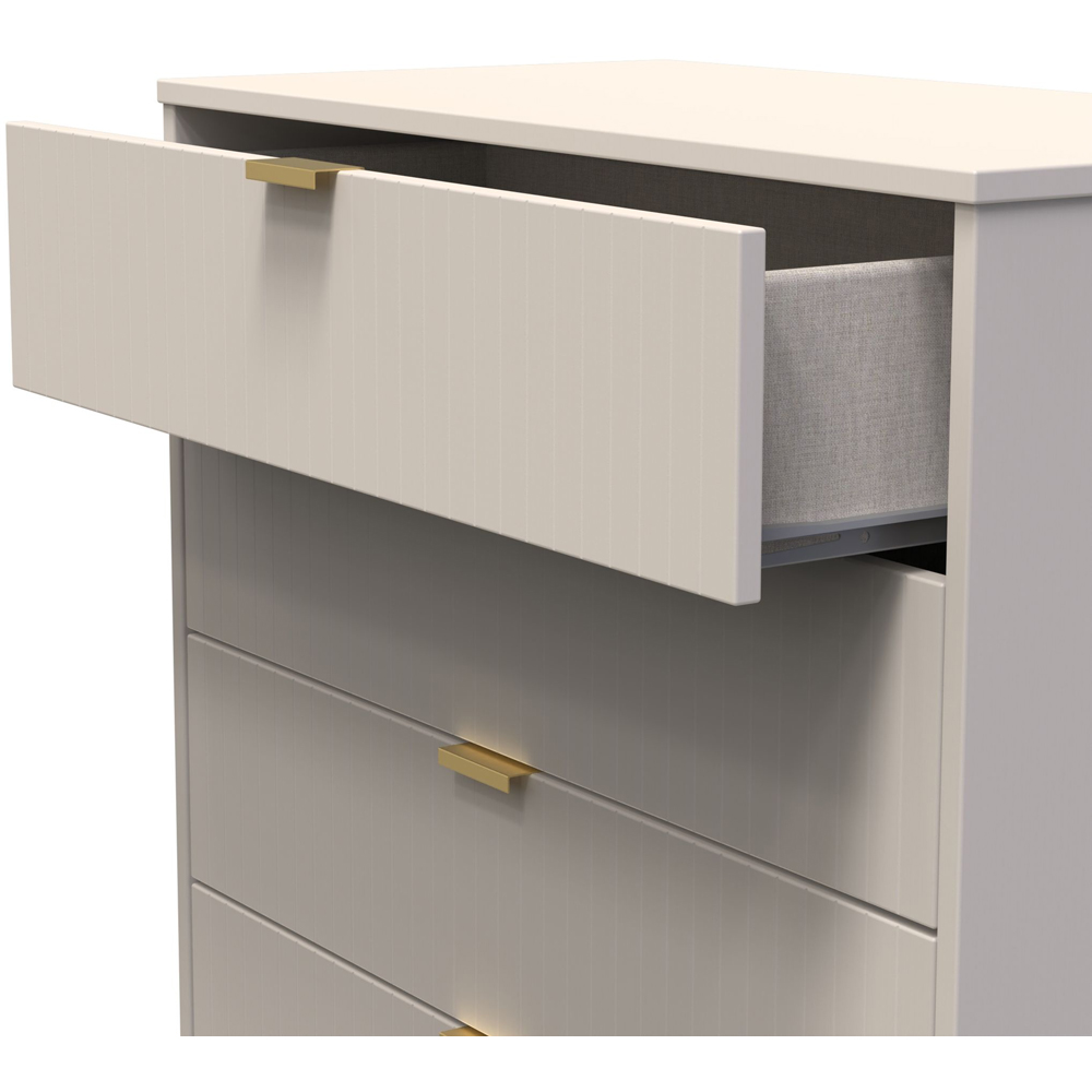 Crowndale Linear 4 Drawer Kashmir Matt Wide Chest of Drawers Ready Assembled Image 6