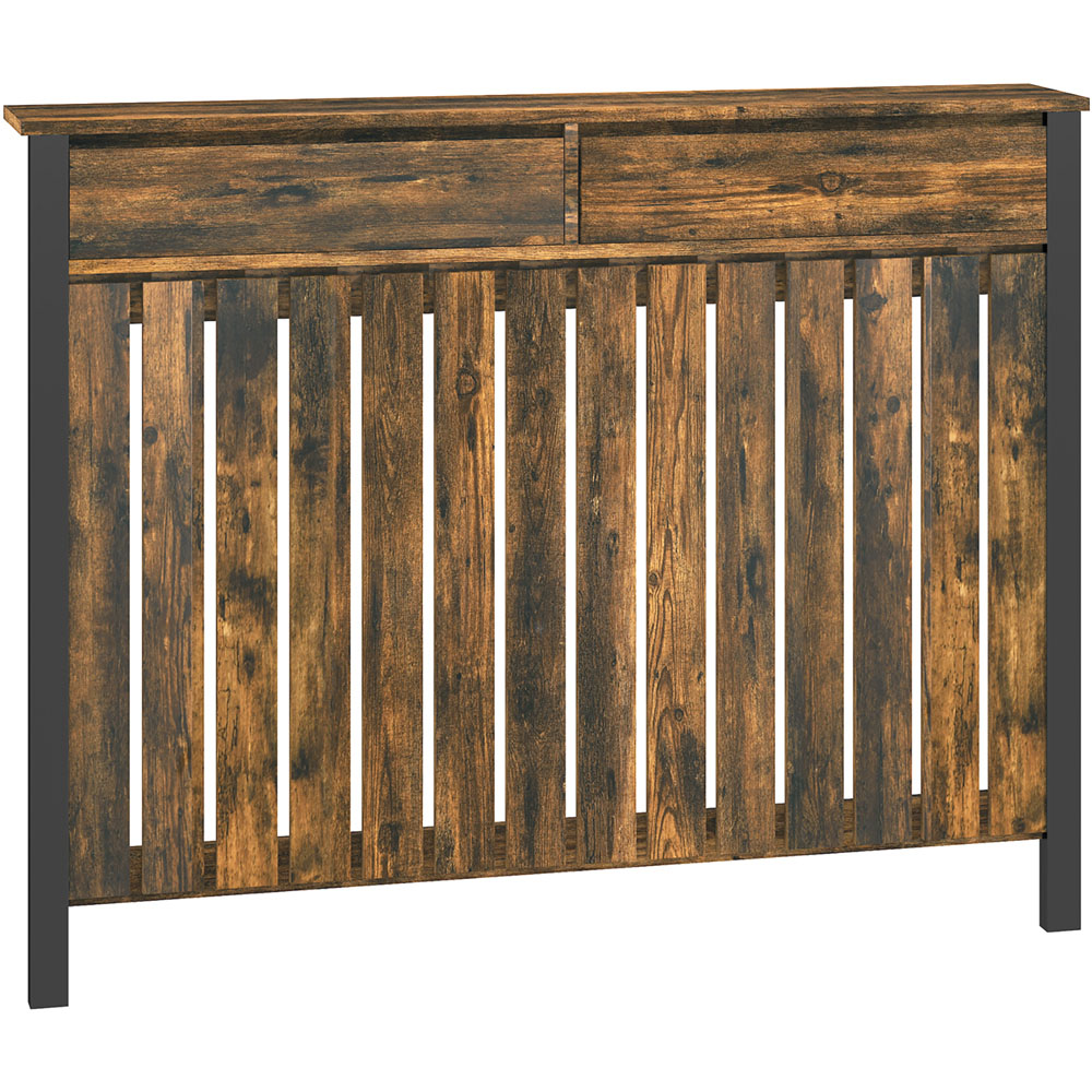 Portland Wood Effect Vertical Slats Radiator Cover Large Image 1