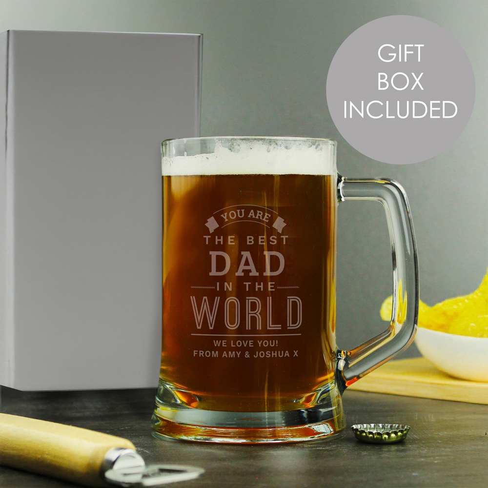 Personalised Memento Company Personalised Best in The World Pint Stern Tankard Image 3
