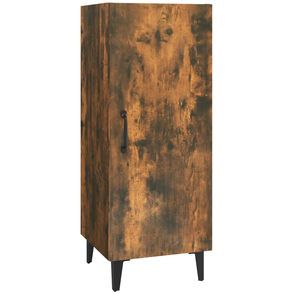 vidaXL Single Door Smoked Oak Narrow Sideboard Image 2