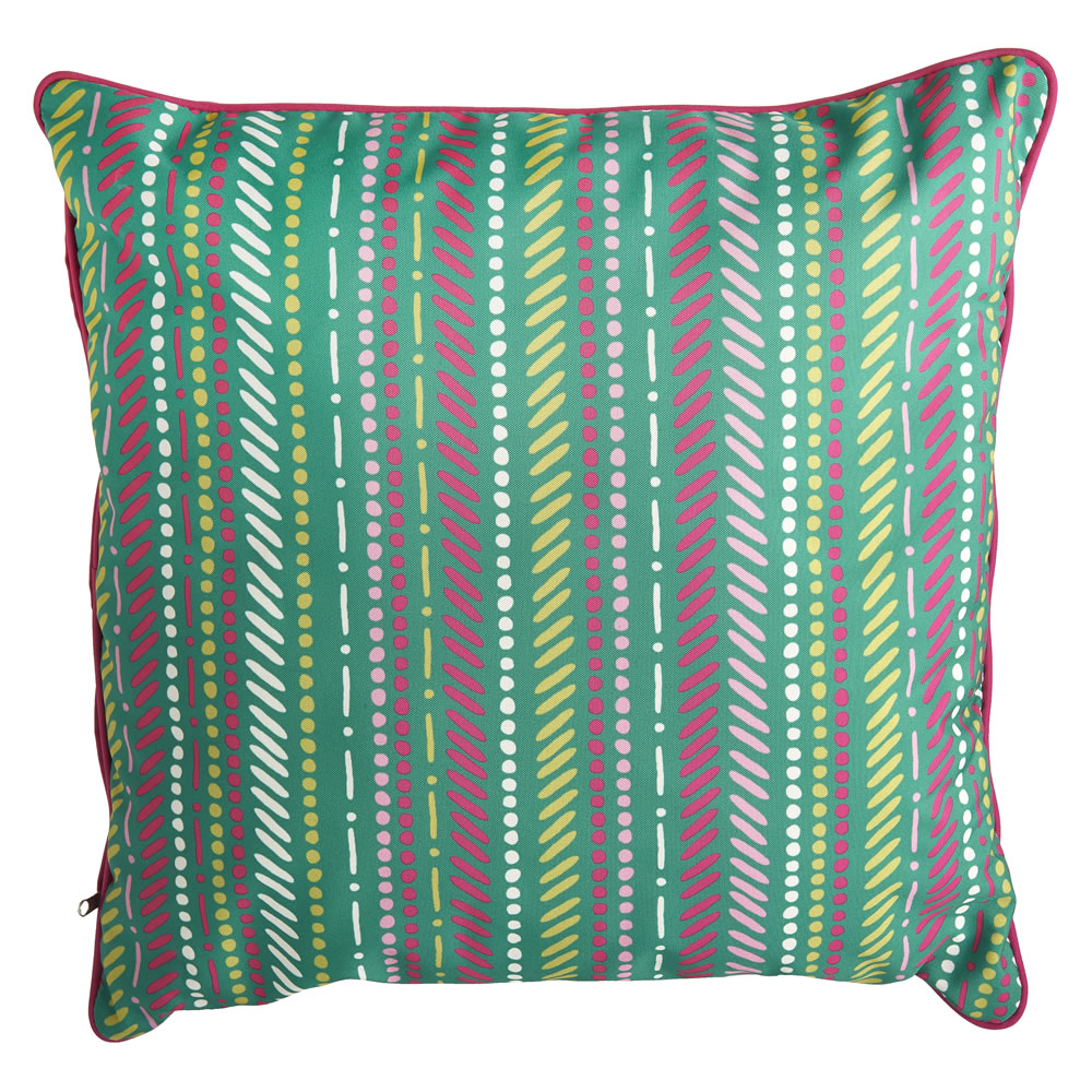 Wilko Outdoor Scatter Cushion Tropical Stripe Image 1