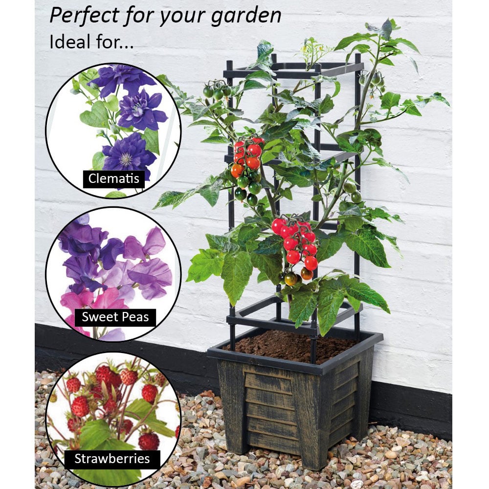 Greenhurst 4-Tier Bronze Plant Trellis Planter Image 4