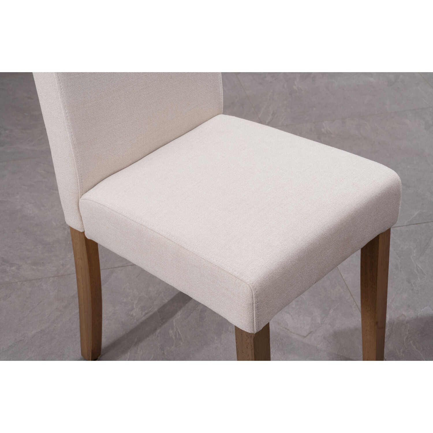 Oxford Set of 2 Cream Linen Dining Chair Image 4