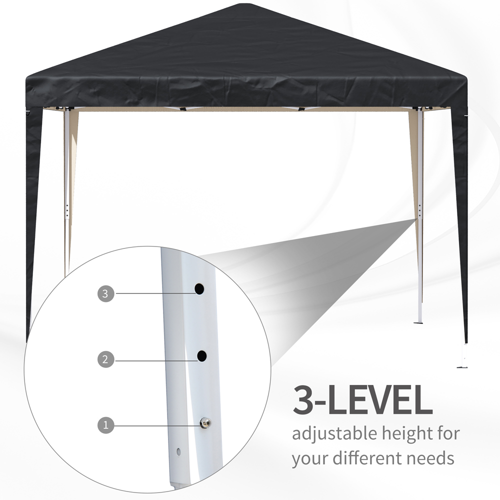 Outsunny 3 x 3m Black Marquee Pop Up Gazebo Image 5