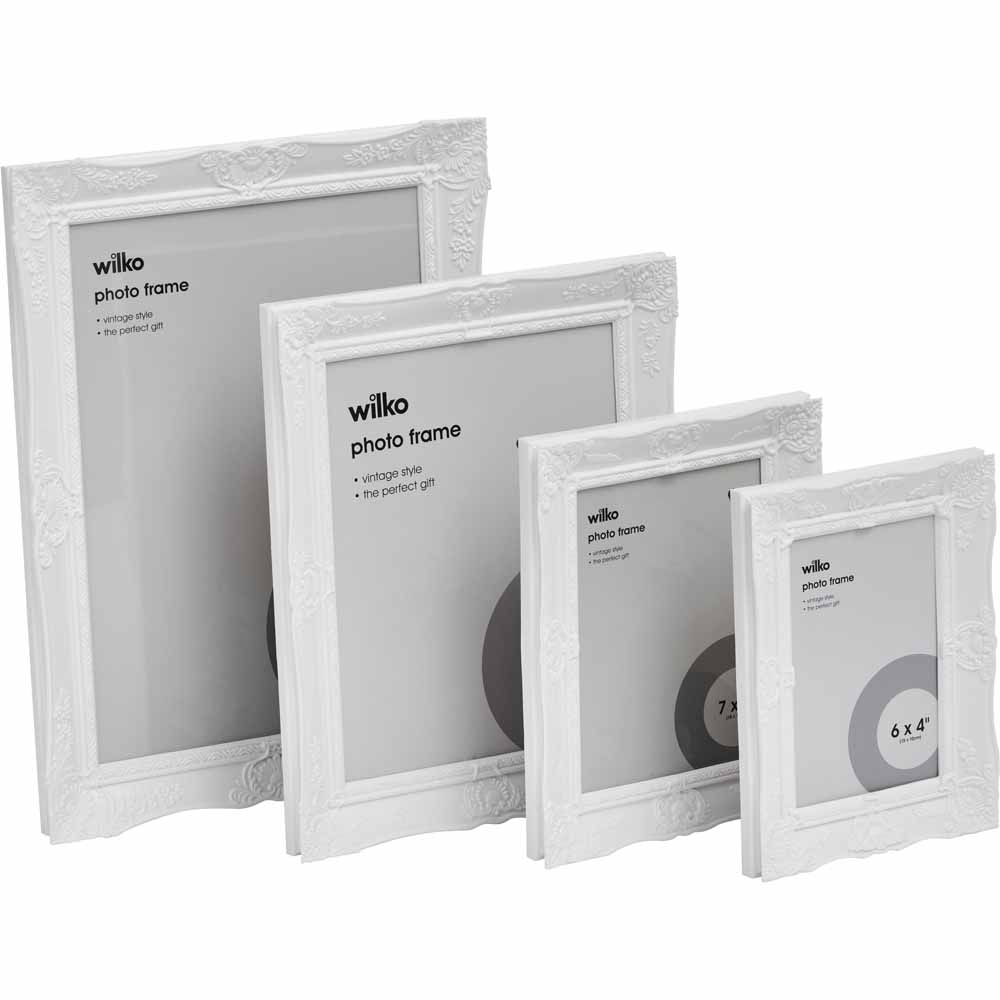 Wilko White Vintage Frame A4 Wilko