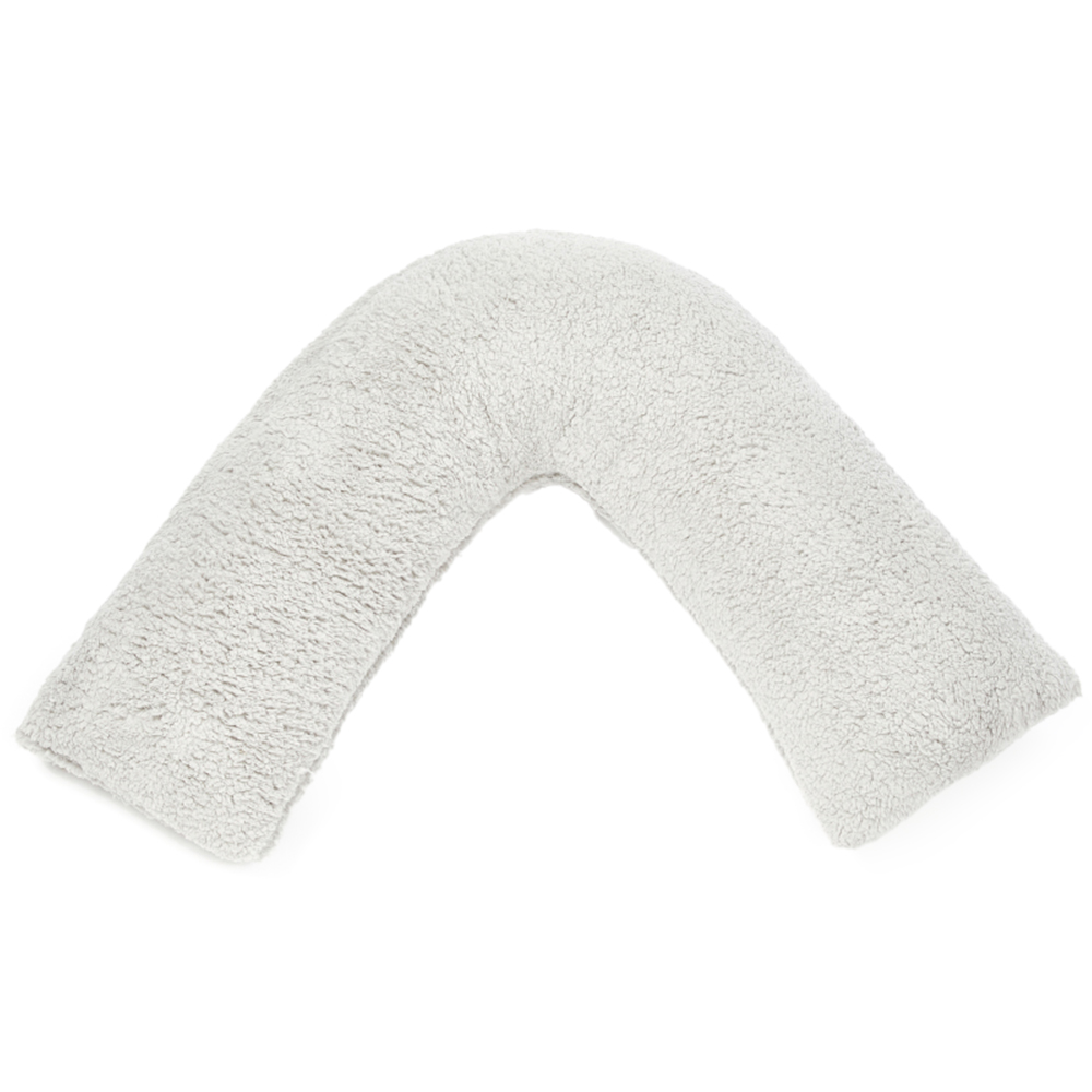 Downland Huggleland Grey Teddy Fleece V Shape Pillow Image 1