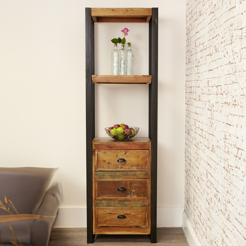 Baumhaus Urban Chic 3 Drawer 2 Shelf Alcove Bookcase Image 2