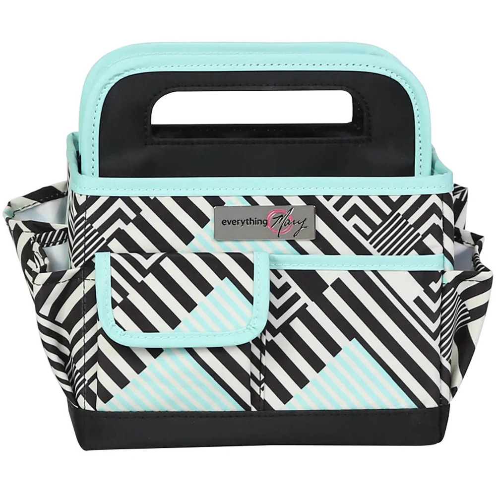 Everything Mary EVM12830-2 Black and Mint Geometric Desktop Organiser 20.3 x 15.2 x 21.6cm Image 2