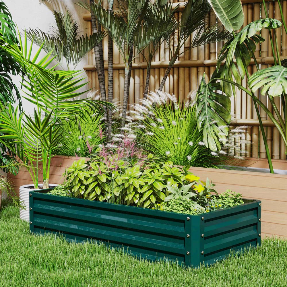 Outsunny Set of 2 Green Raised Garden Bed 30 x 60 x 120cm Image 4