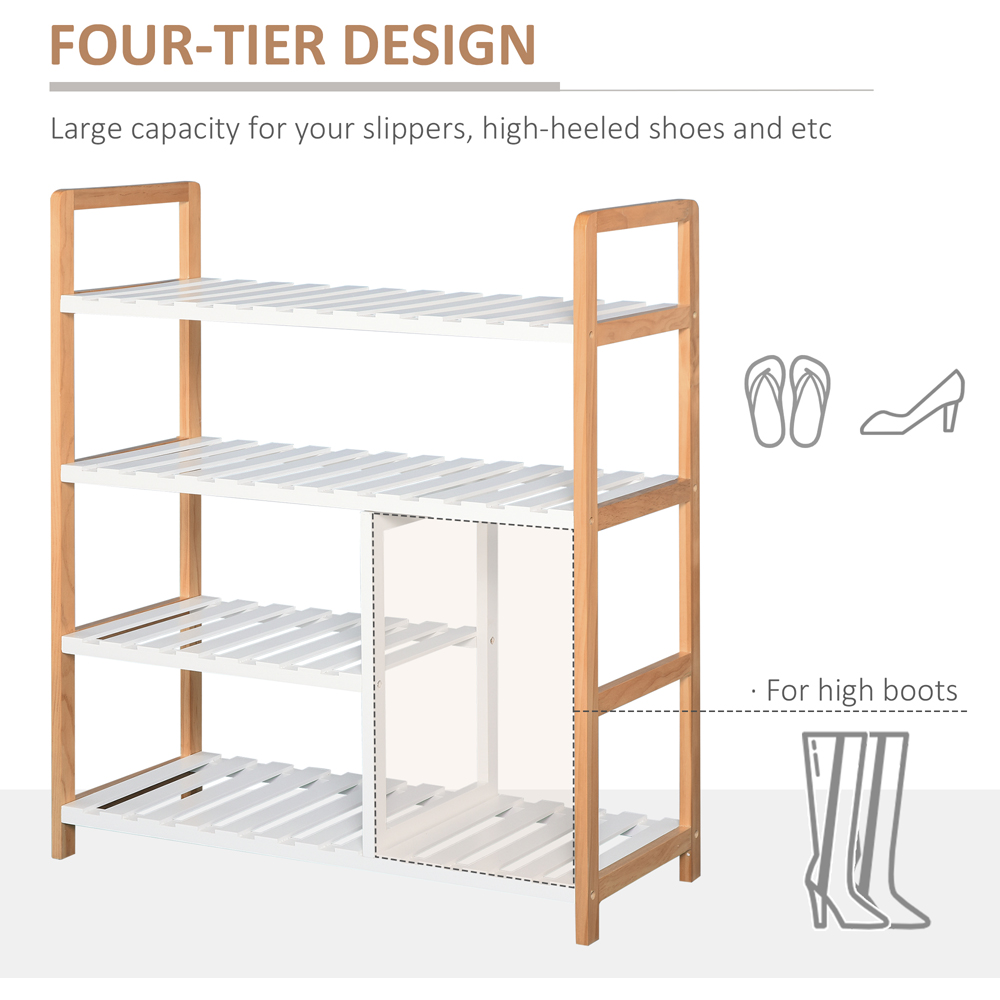 Portland 4 Tier Wooden Shoe Rack Image 5