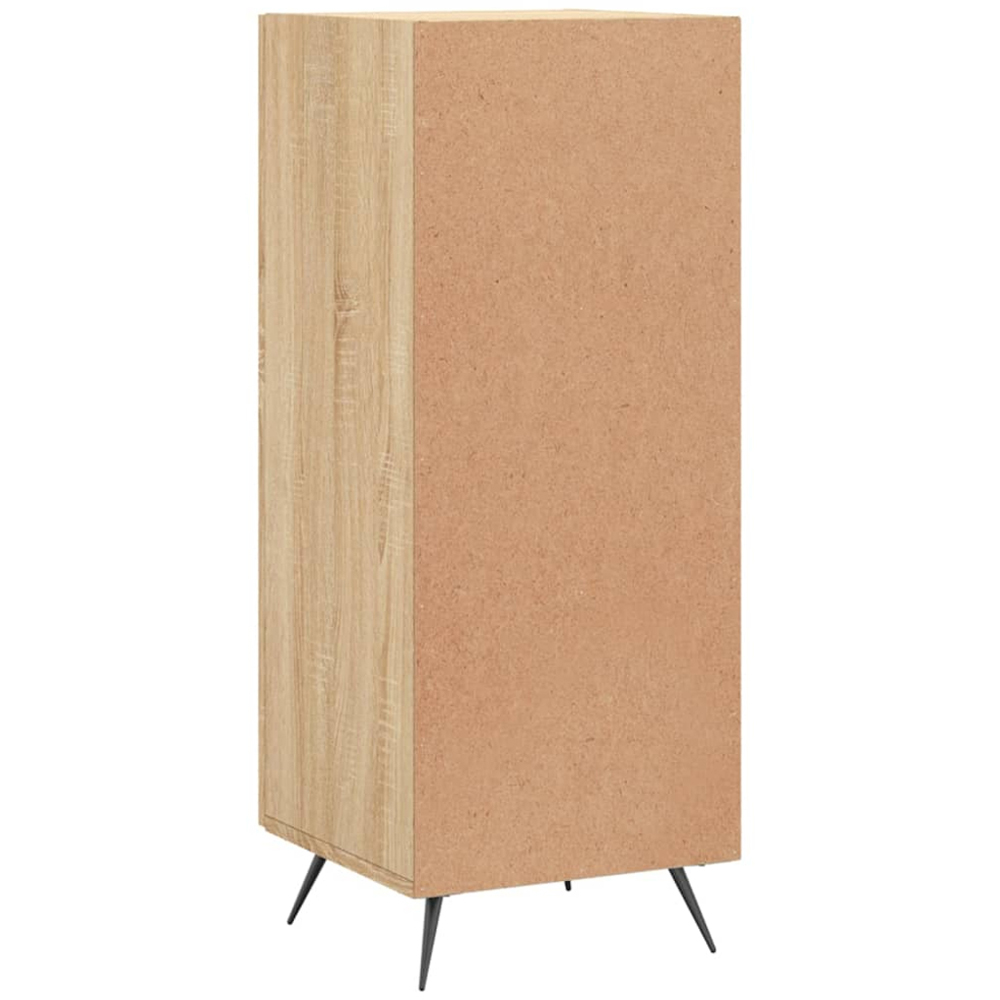 vidaXL Single Door Smoked Oak Sideboard Image 8