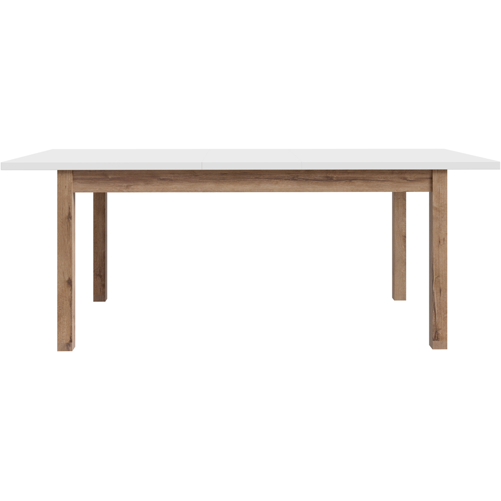 Florence Wensley 8 Seater Dining Table Light Grey and Oak Image 5