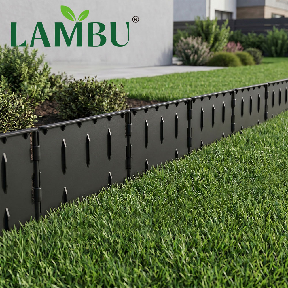 Spector Lambu 178 Piece Black Garden Border Lawn Edging Set Image 8