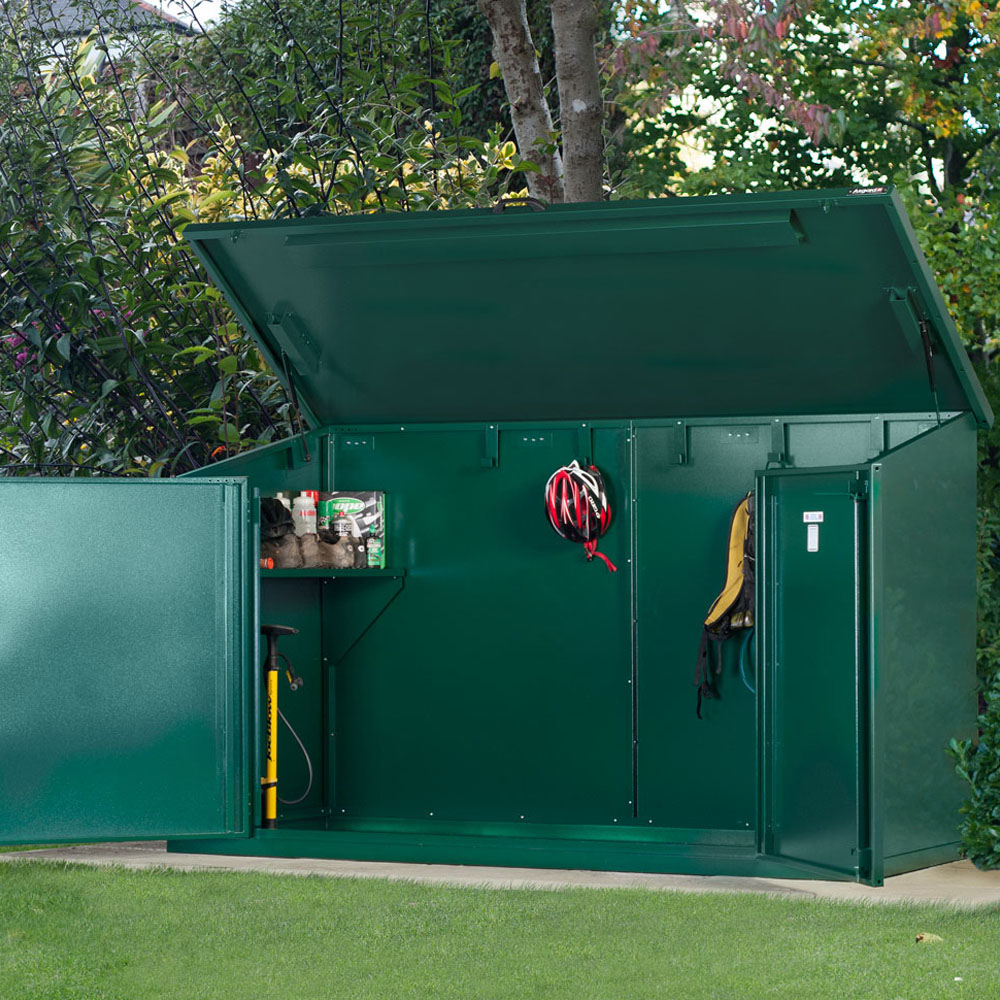 Asgard Access Plus 8 x 4ft Double Door Green Bike Storage Shed Image 6