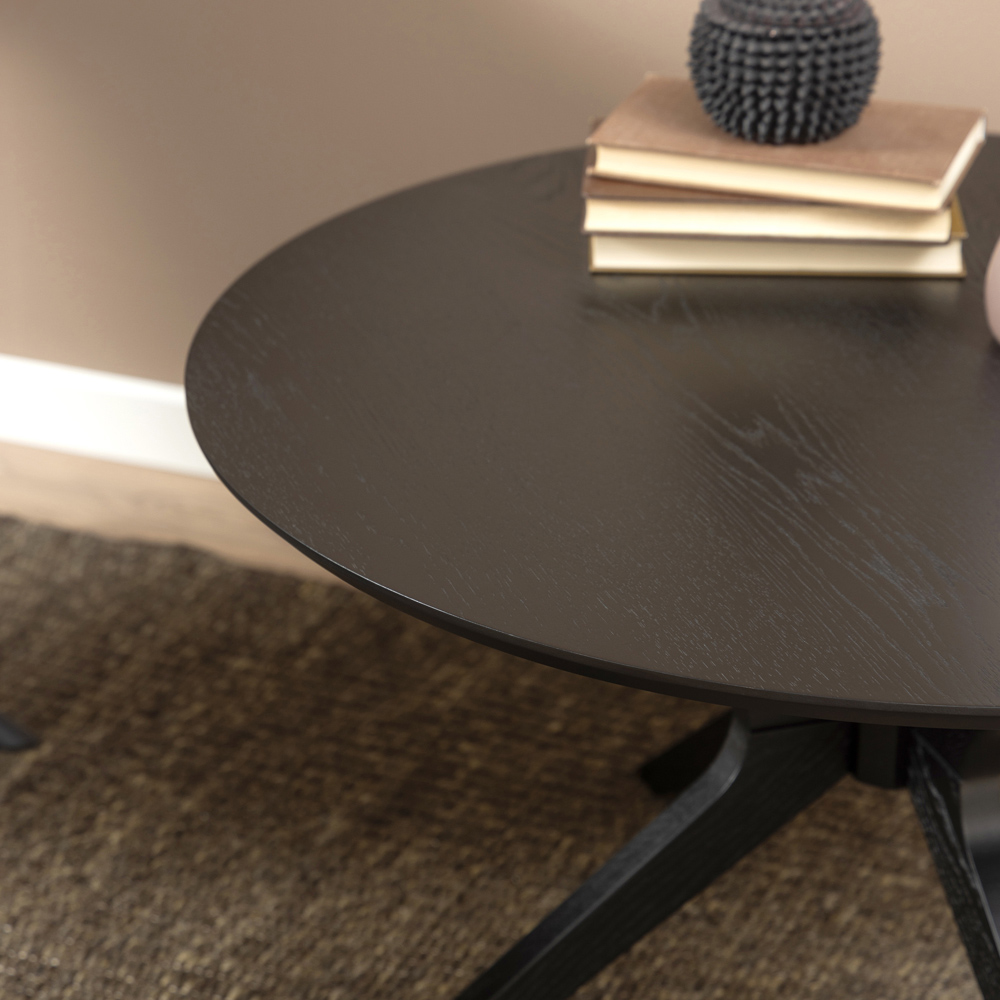 Florence Duncan Black Round Coffee Table Image 6