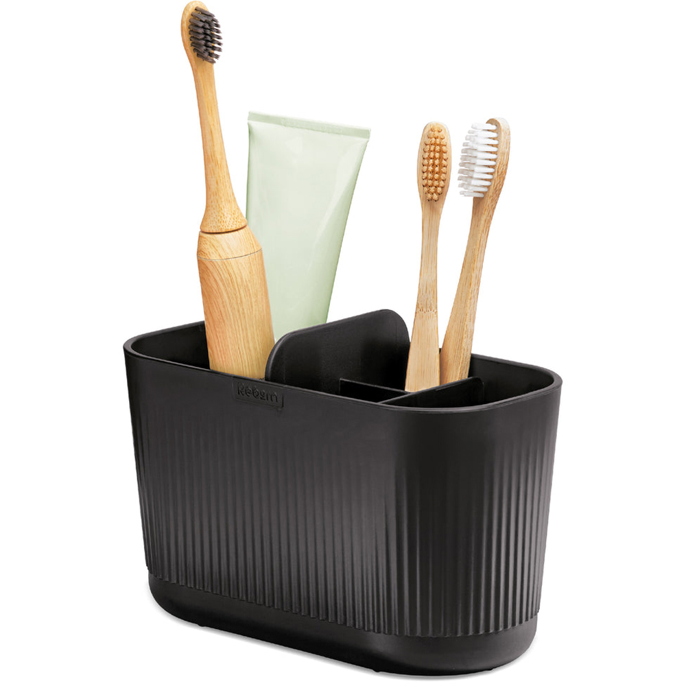 ReBorn Dark Grey Large Recycled Plastic Bathroom Caddy Image 3