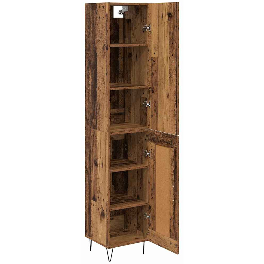 vidaXL 2 Door Old Wood Tall Slim Highboard Image 5