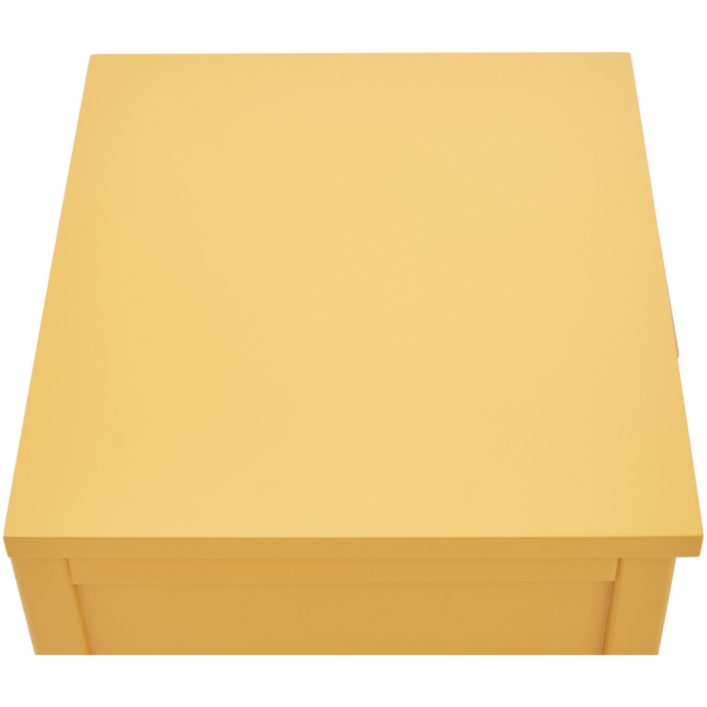 Monti Single Drawer Mustard Bedside Table Image 7