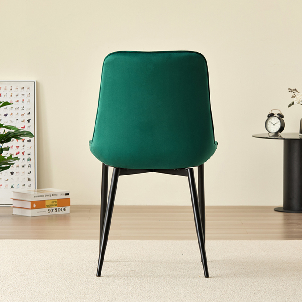Indoor Living Amelia Set of 2 Green Velvet Dining Chair Image 5
