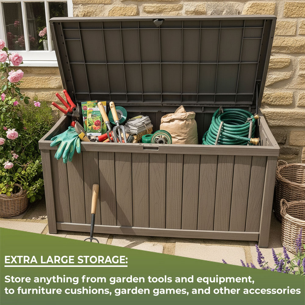 Centurion Supports Tungsten Waterproof and Lockable Garden Storage Box 450L Image 6