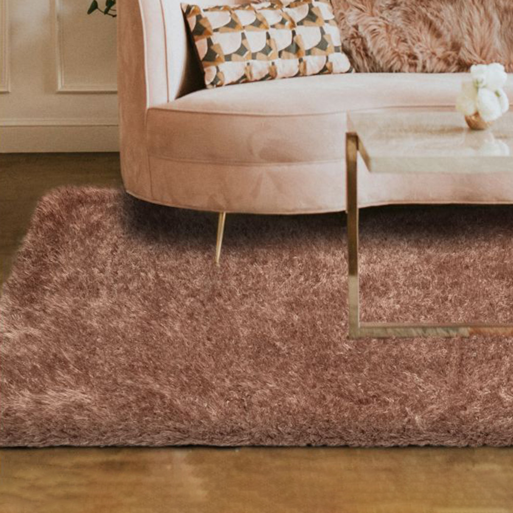 Homemaker Opulence Pink Shaggy Rug 160 x 230cm Image 1