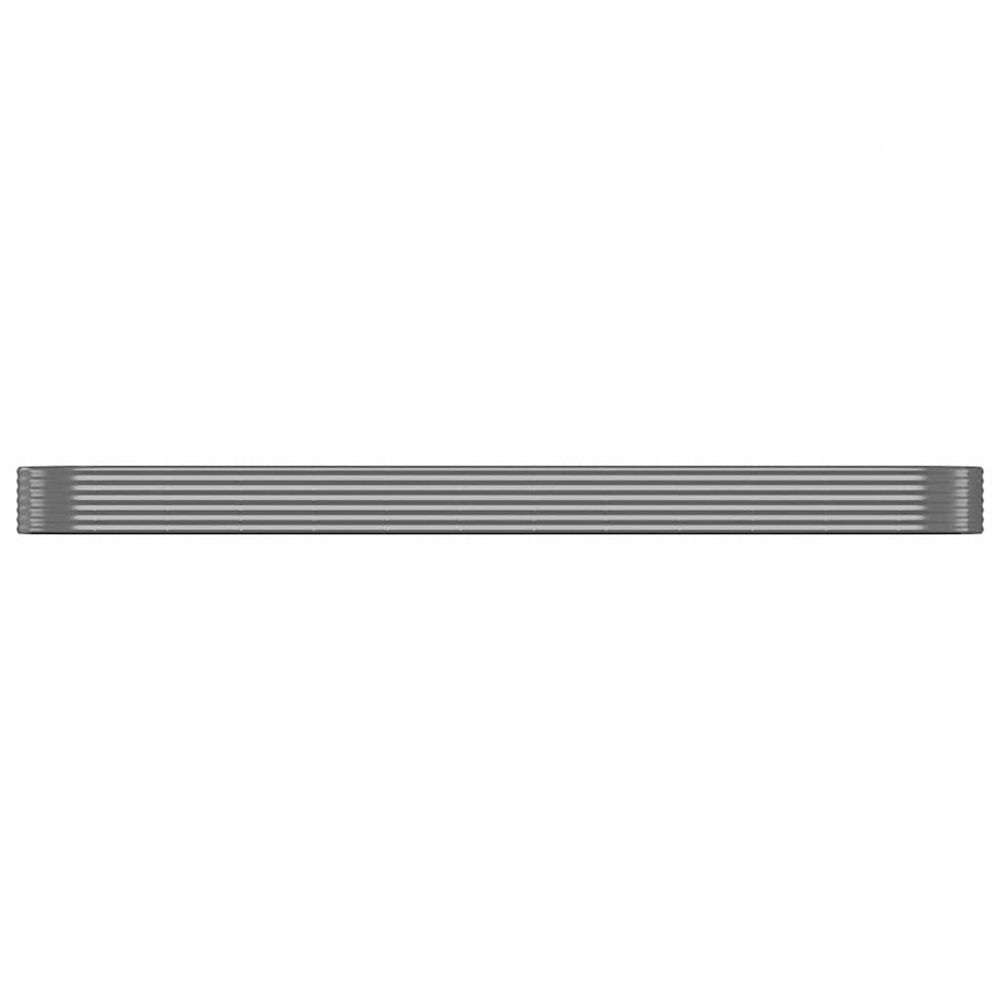 vidaXL Anthracite Galvanised Steel Raised Garden Bed 36 x 100 x 507cm Image 2