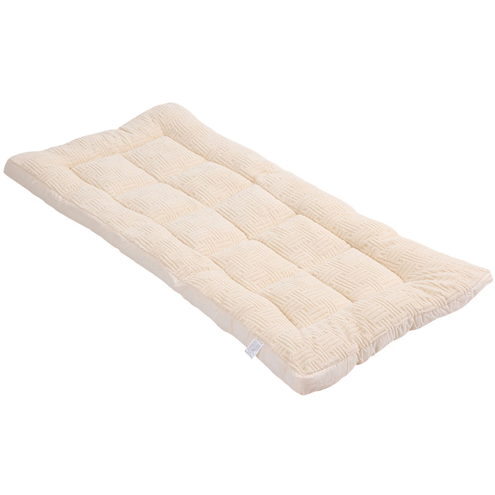 Living and Home King Size Light Beige Quilted Mattress Topper Image 3