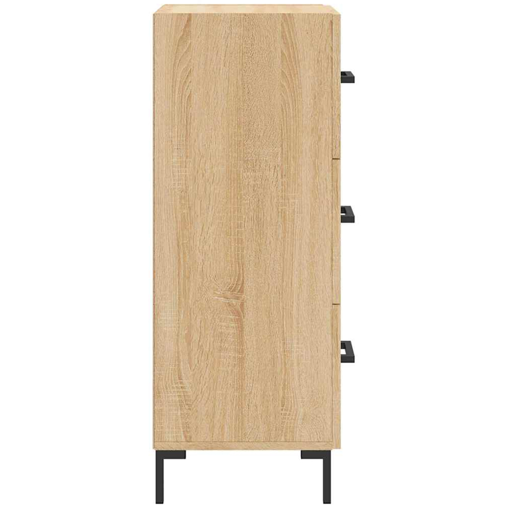 vidaXL 3 Drawer Sonoma Oak Narrow Sideboard Image 7