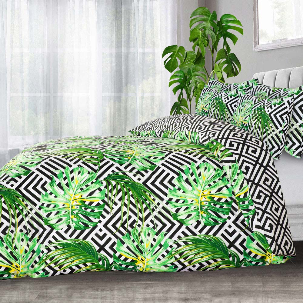 Velosso EasyCare Single Ethnic Leaf Reversible Duvet Set Image 4