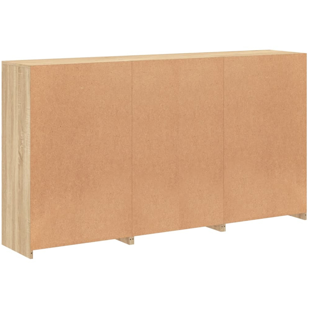 vidaXL 6 Door 6 Shelf Sonoma Oak Sideboard LED Lights Image 8
