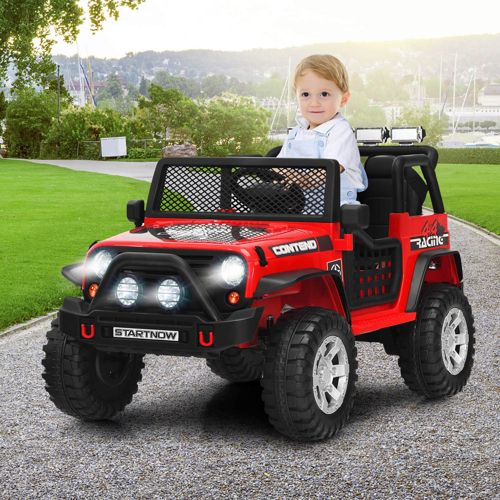 Costway Kids 2 Seater Red Ride On Truck with Remote Control 12V Image 2