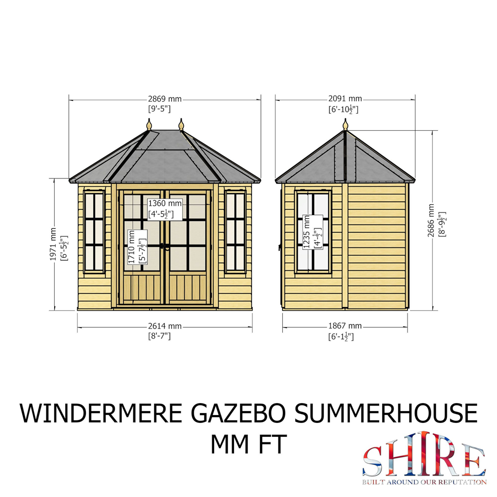 Shire GB Windermere 8 x 6ft Summerhouse Image 9