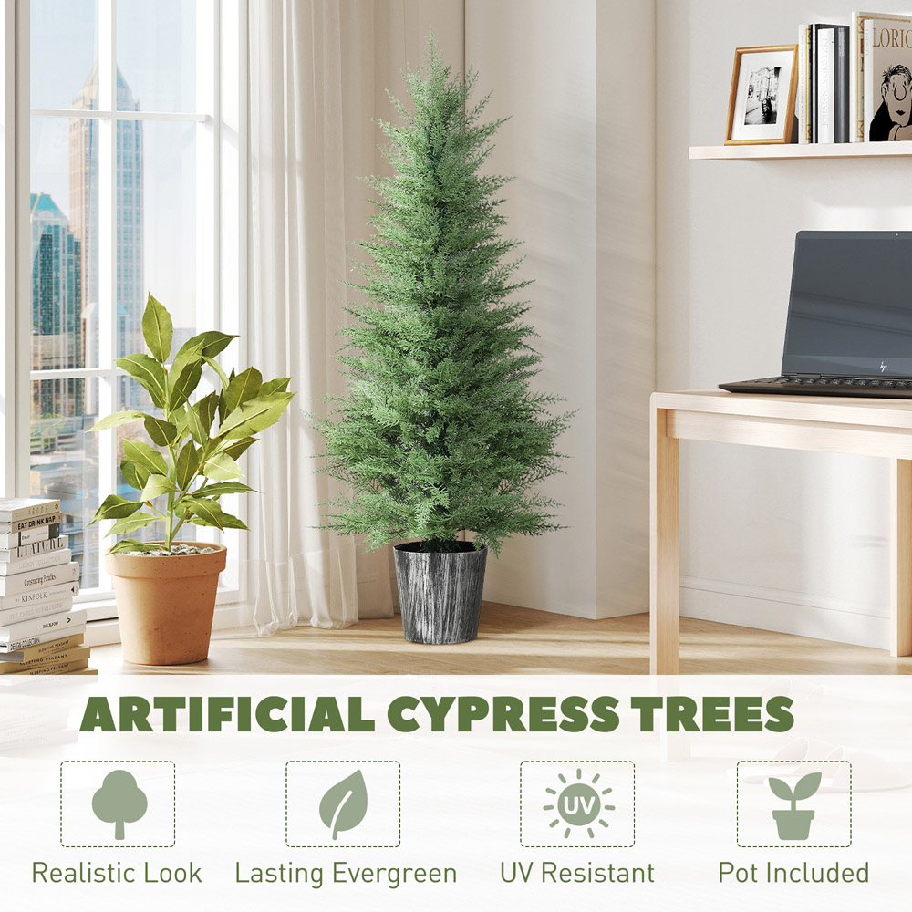 Portland Cypress Artificial Plant in Pot 4.5ft 2 Pack Image 7