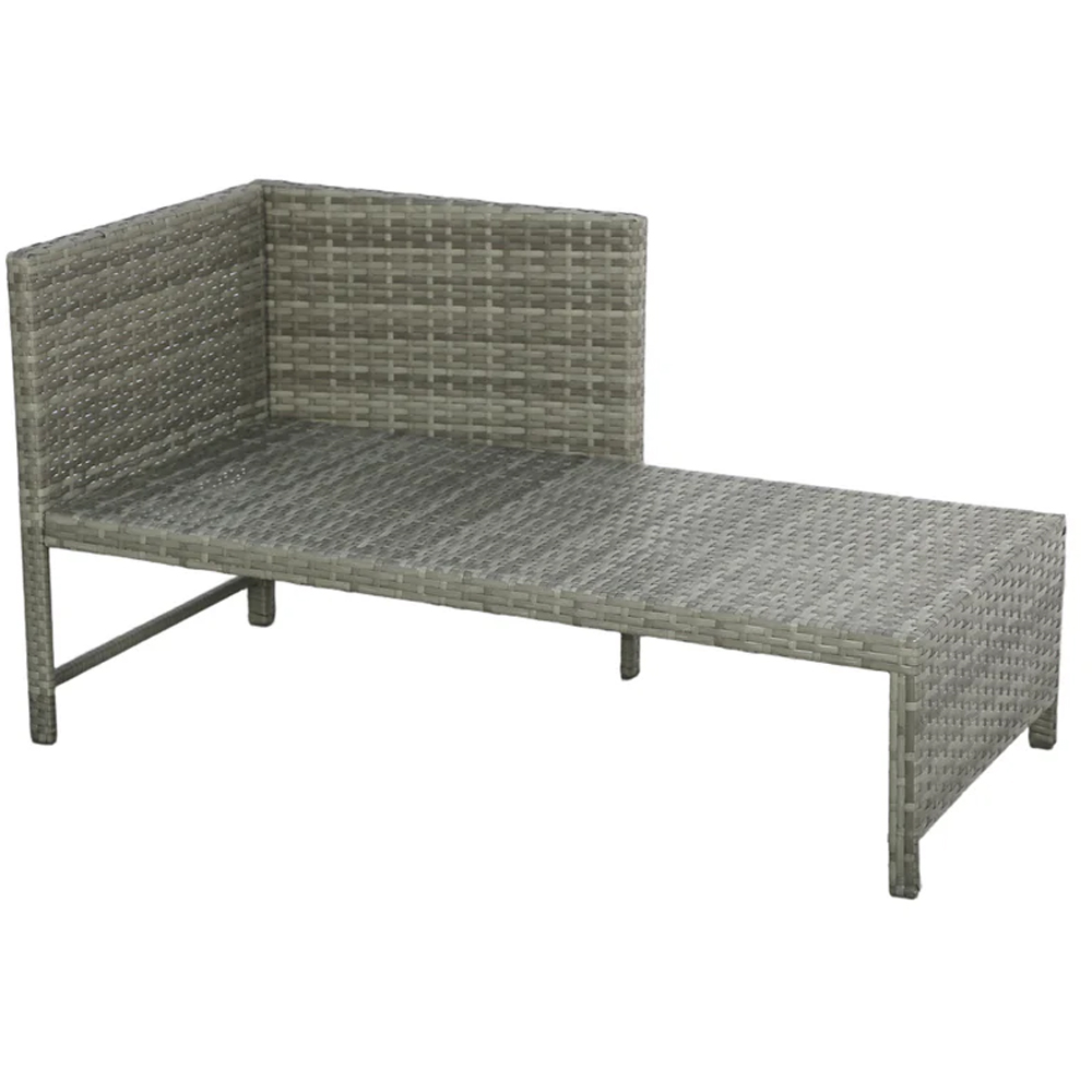 HGD Bude 4 Seater Rattan Grey Corner Garden Sofa Set with Coffee Table Image 5
