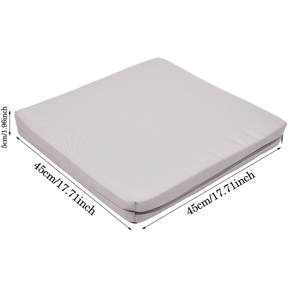Living and Home Light Grey Polyester Sponge Chair Cushion 45 x 45cm Image 8