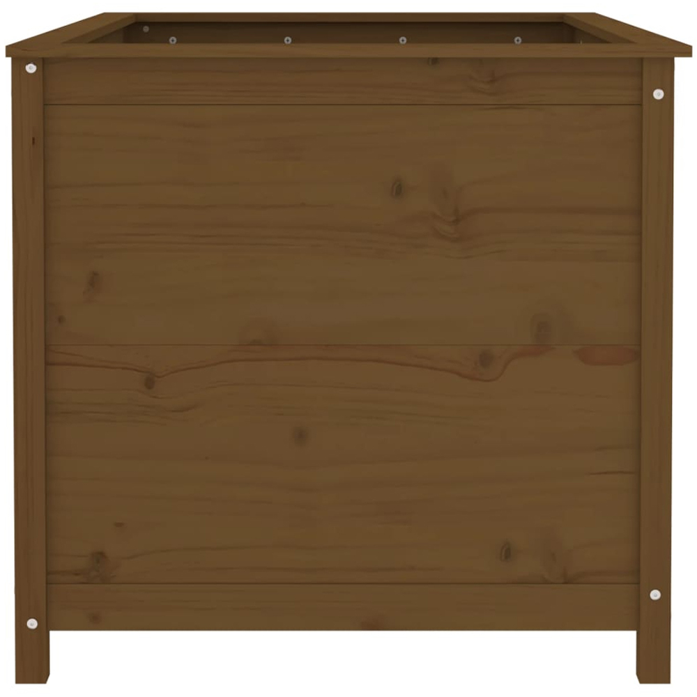 vidaXL Brown Pine Wood Raised Garden Bed 78 x 119.5 x 82.5cm Image 5