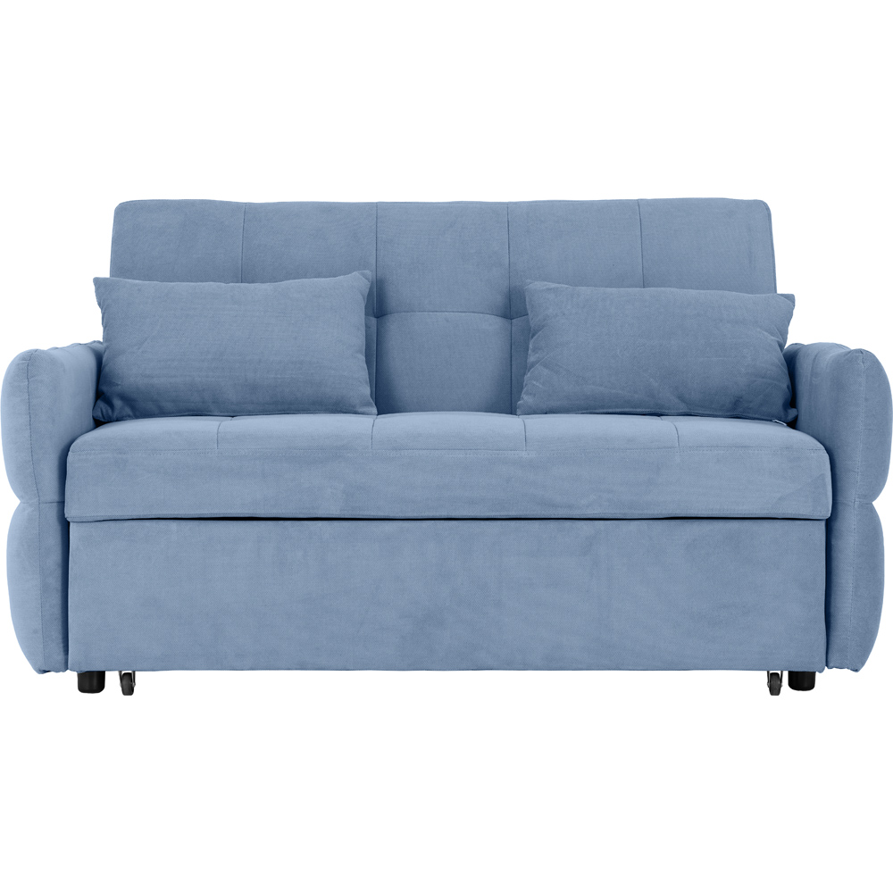 Seconique Chelsea Double Sleeper Blue Fabric Sofa Bed Image 5