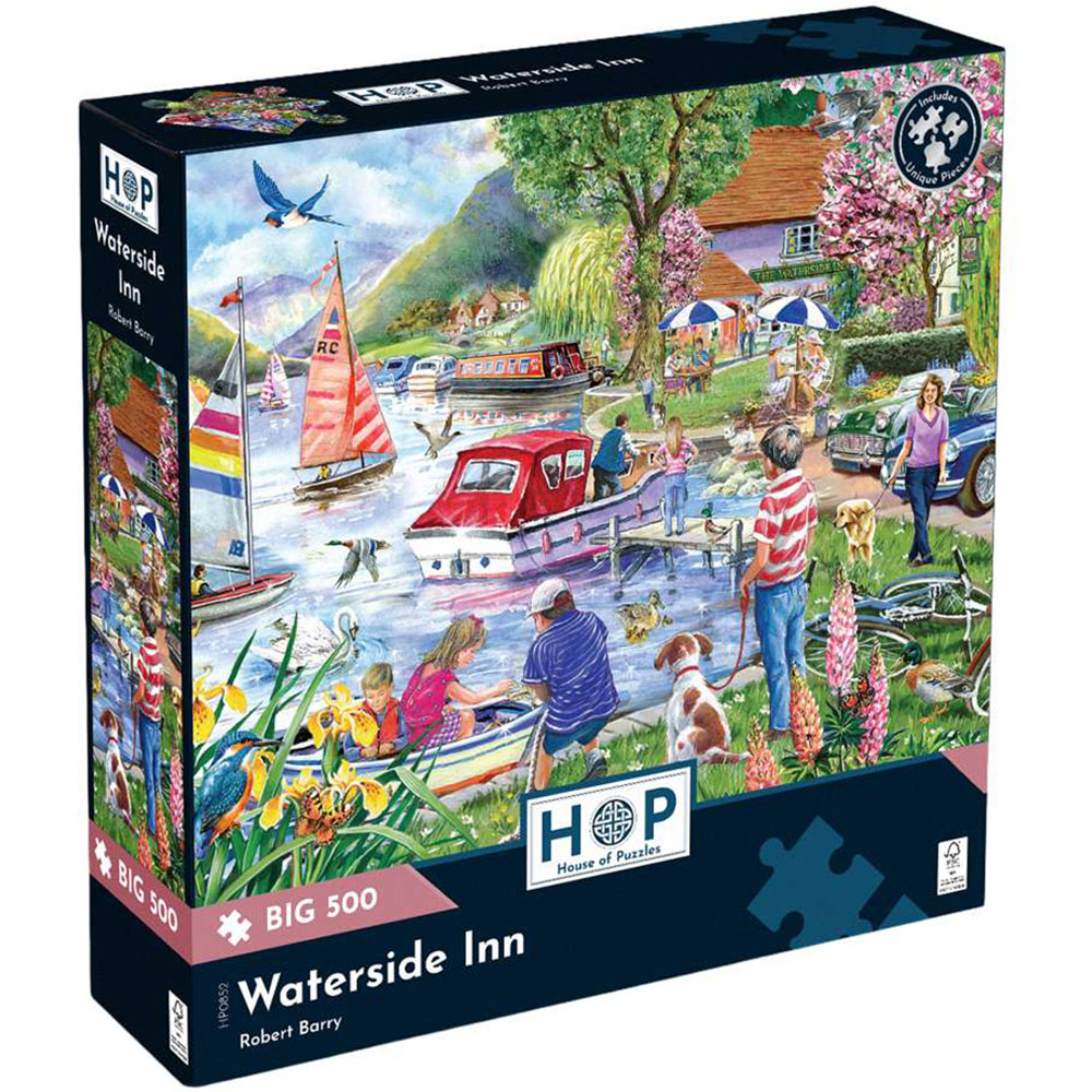 The House of Puzzles Waterside Inn 500 Piece Big Jigsaw Puzzle Image 2