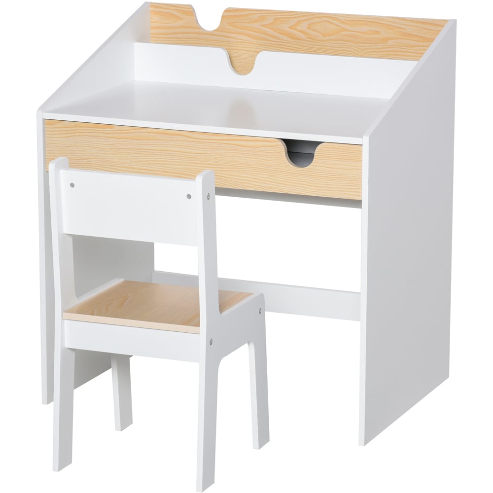 Playful Haven White Kids Desk and Chair Set Image 2