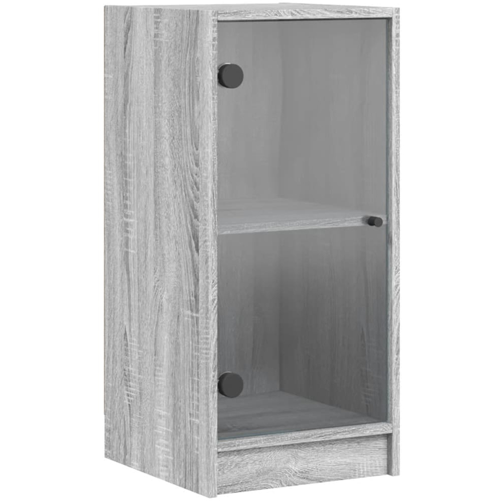 vidaXL 4 Shelf Smoked Oak Wooden TV Cabinet Image 2