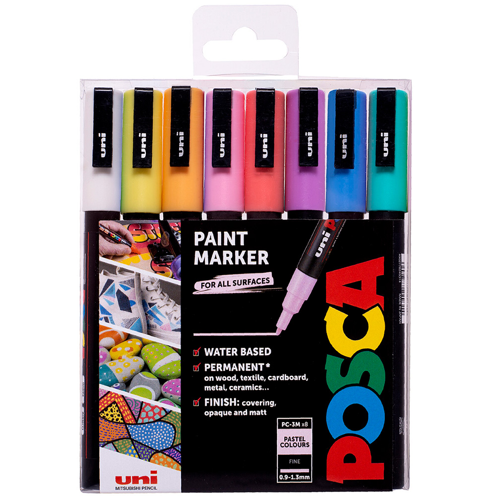 Posca Pastel Coloured Paint Marker 8 Pack Image