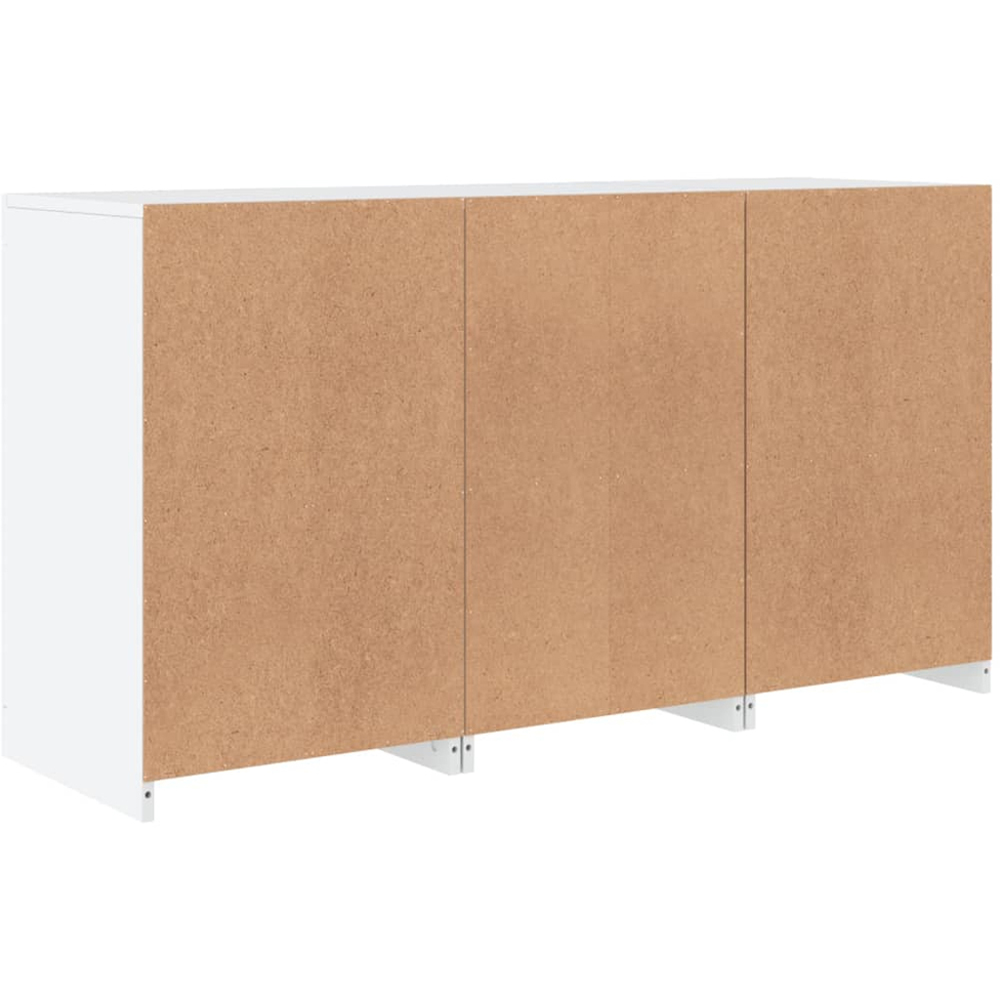vidaXL 3 Door 6 Shelf White LED Sideboard Set of 3 Image 6