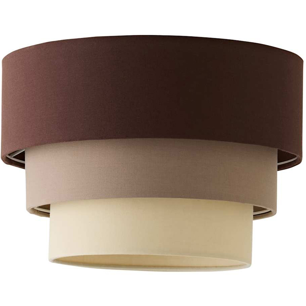ValueLights Aztec 3-Tier Taupe Easy Fit Ceiling Pendant Light Lamp Shade Image 1