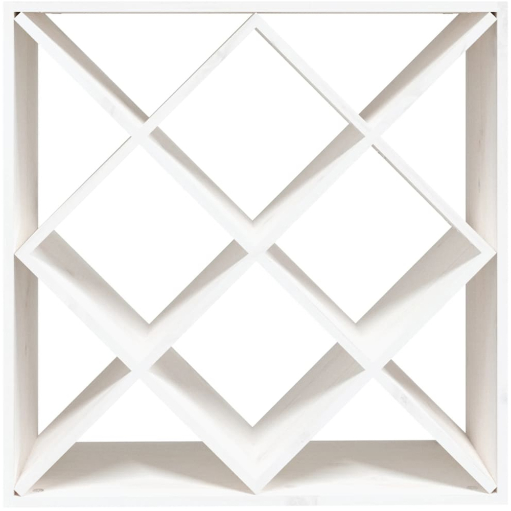 vidaXL 12 Shelf White Freestanding Wine Cabinet Image 4