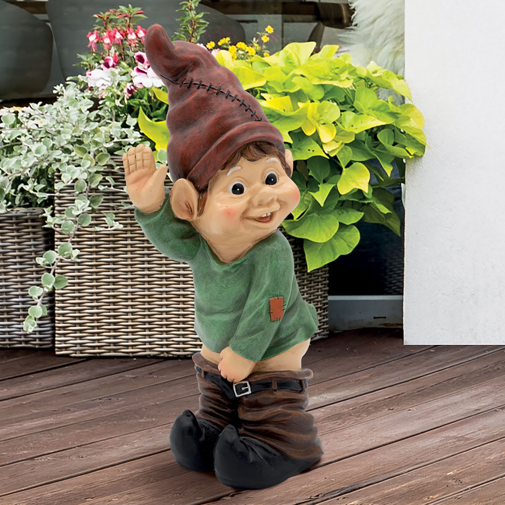 Gardenkraft Naughty Garden Gnome Decoration 34cm Image 8