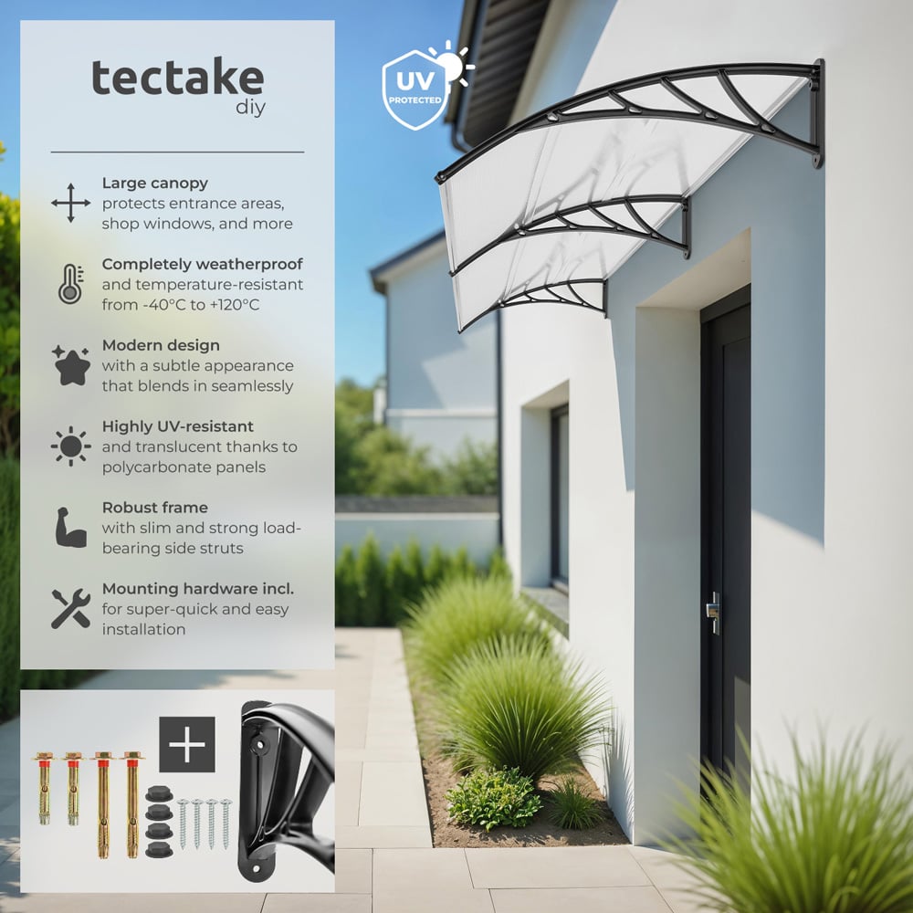 tectake Transparent Canopy 3 x 0.9m Image 4