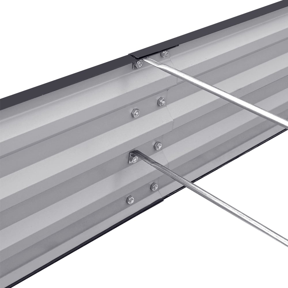 Living and Home Charcoal Black L Shaped Galvanised Steel Raised Garden Bed 30 x 277 x 207cm Image 4
