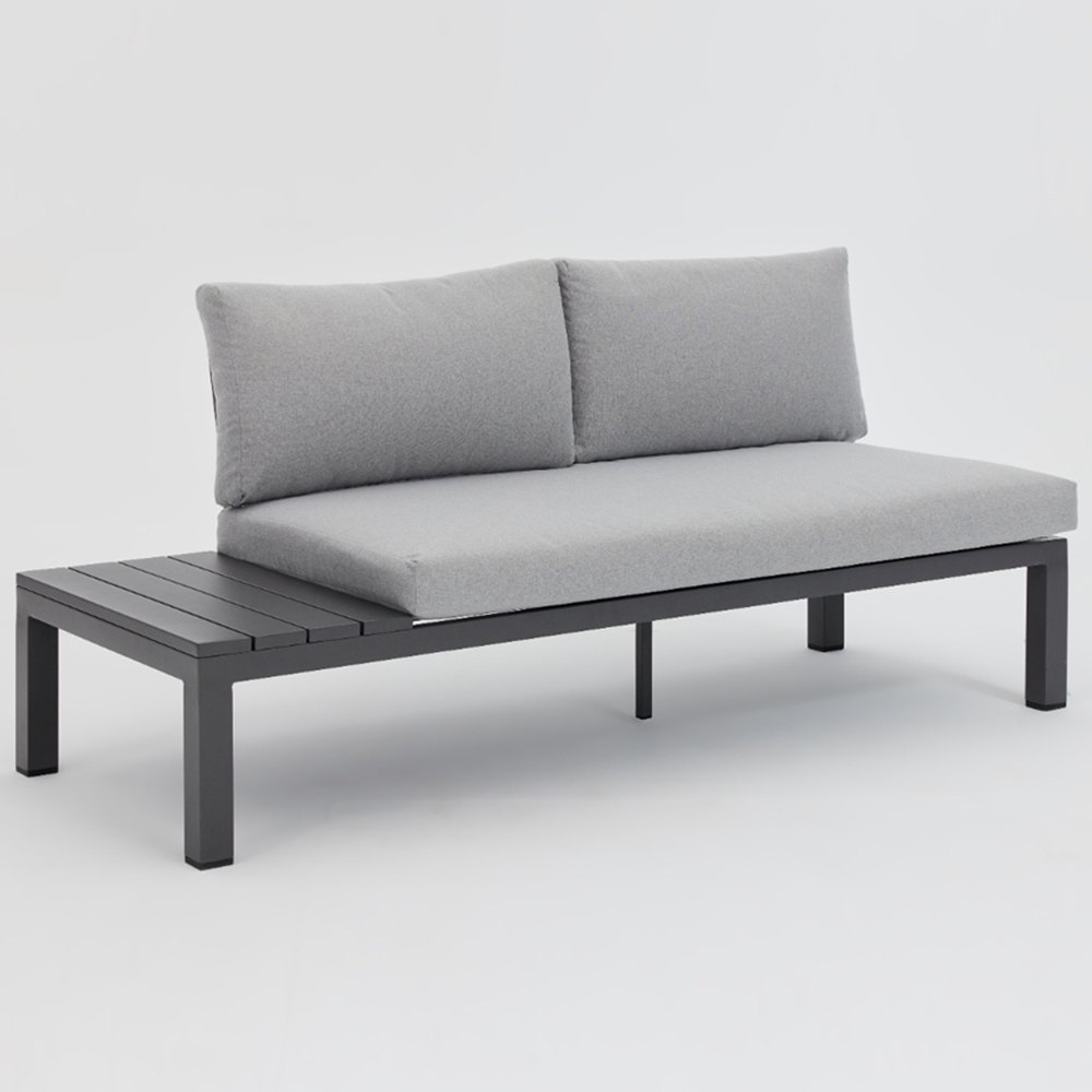 Home Detail Bahila 8 Seater Dark Grey U Shape Garden Sofa Set with Fire Pit Table Image 4