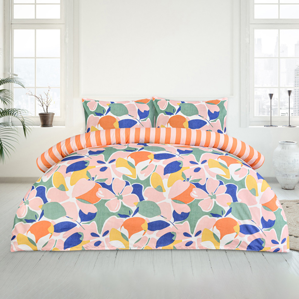 Smart Living Single Abstract Floral Duvet Cover Set Image 1